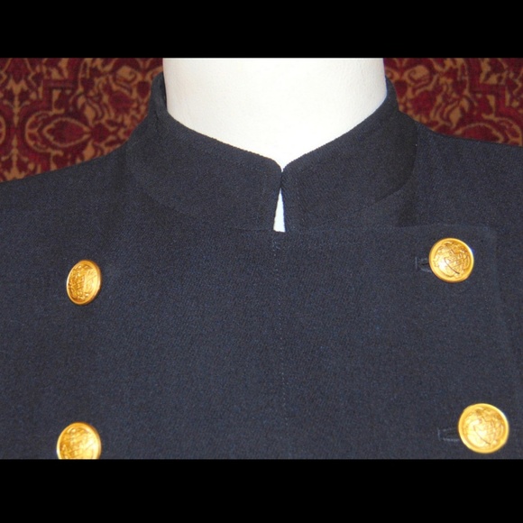 RALPH LAUREN Navy military band style jacket 12P - Picture 3 of 8